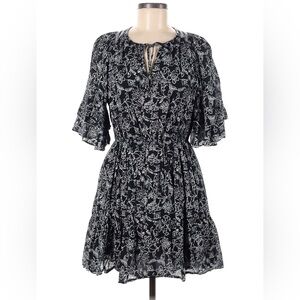 Parker Black and White Floral Dress